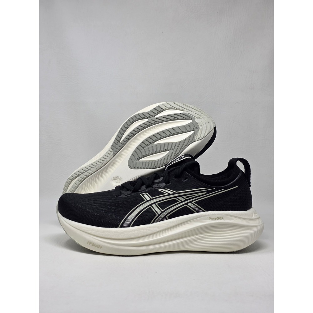 Asics Gel-Nimbus 27 Size 8.5 Womens Running Shoes Black Lake Grey 1012B753 New